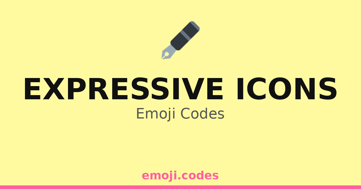 Expressive Icons Emoji Codes 🖋️📖📚📝 — 164 Combinations to Copy & Paste