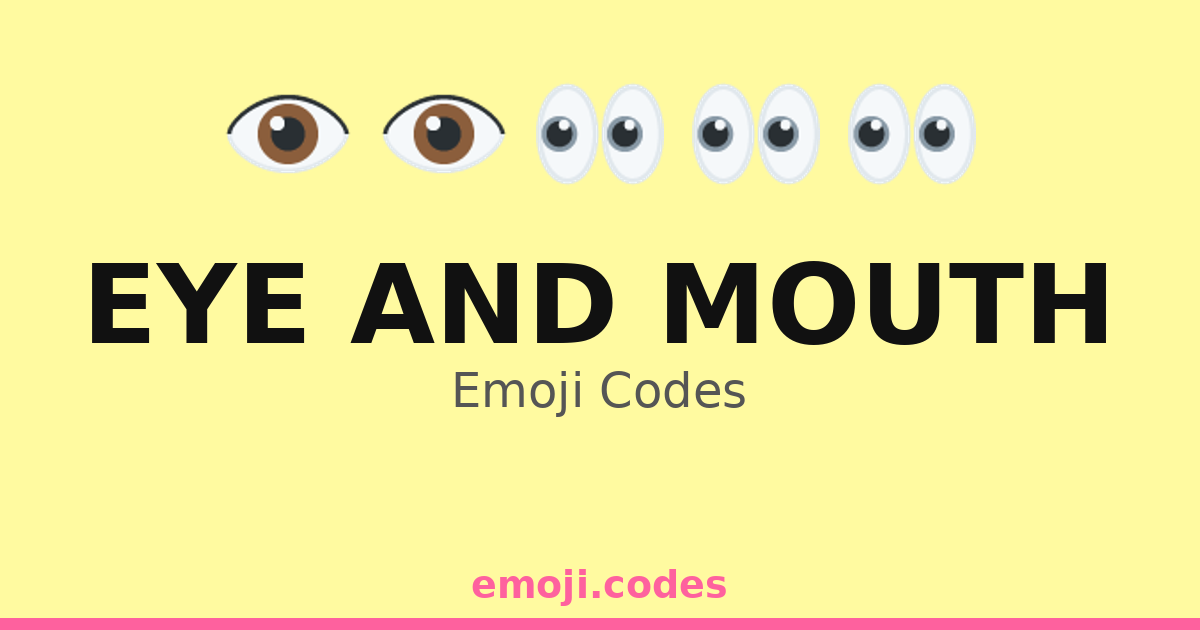 Eye And Mouth Emoji Codes 👅 — 317 Combinations to Copy & Paste