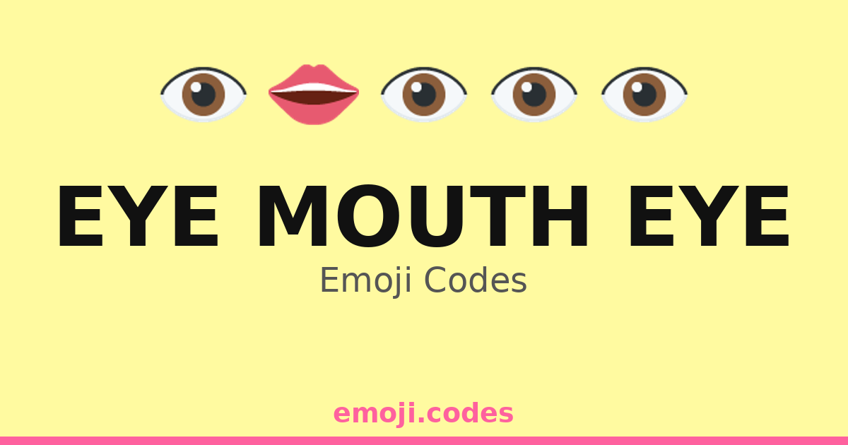Eye Mouth Eye Emoji Codes 👁️👁️👄👁️ — 369 Combinations to Copy & Paste