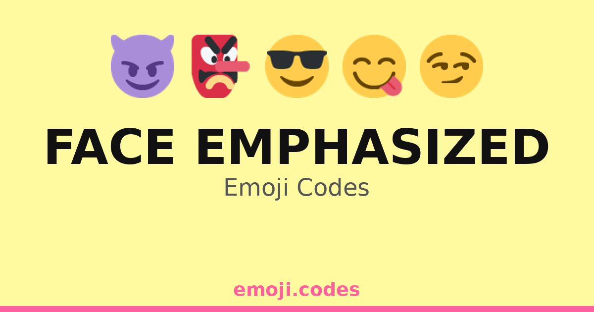 Face Emphasized Emoji Codes 👺😈👹 — 6 Combinations to Copy & Paste