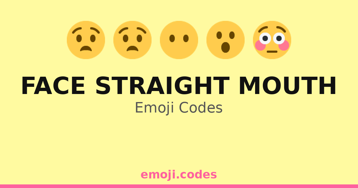 Face Straight Mouth Emoji Codes πππ β 33 Combinations to Copy & Paste