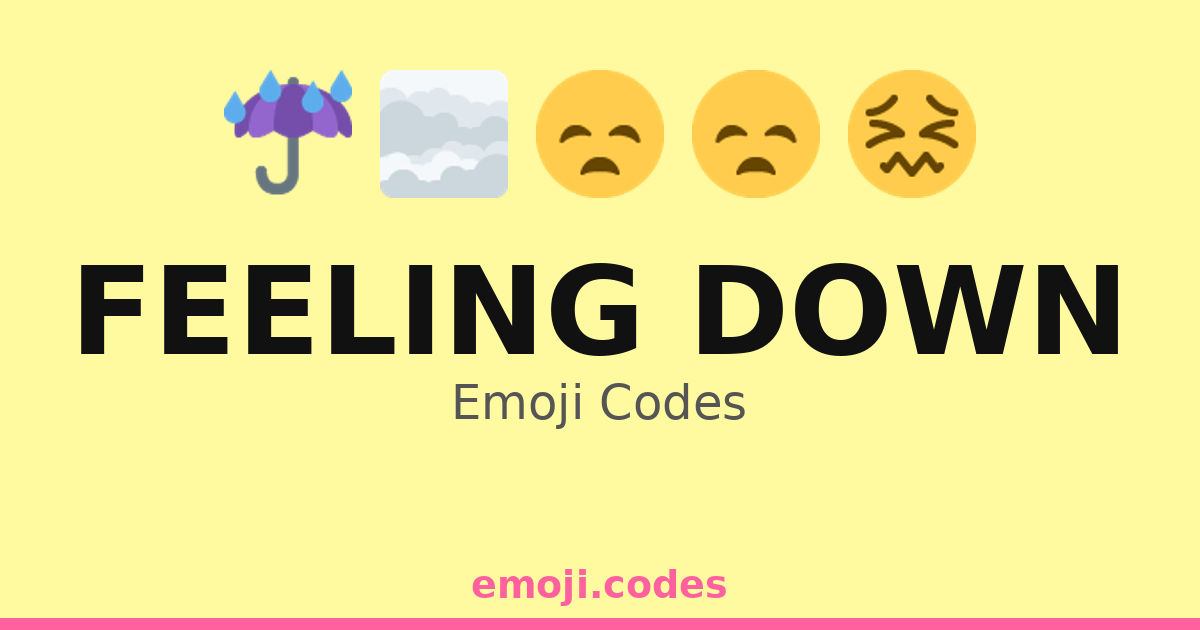 Feeling Down Emoji Codes 🌧️😢😕 — 333 Combinations to Copy & Paste