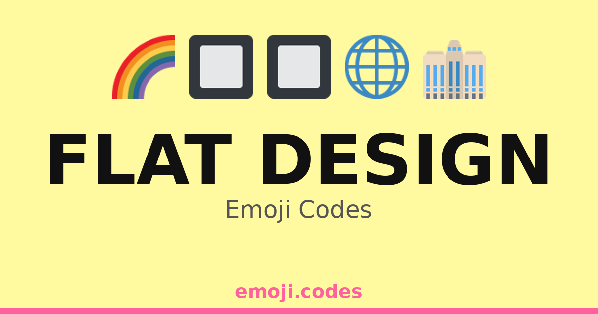 Linmere Design Code Flat Design Emoji Codes 🌈🟡🟢🔵 — 231 Combinations to Copy & Paste