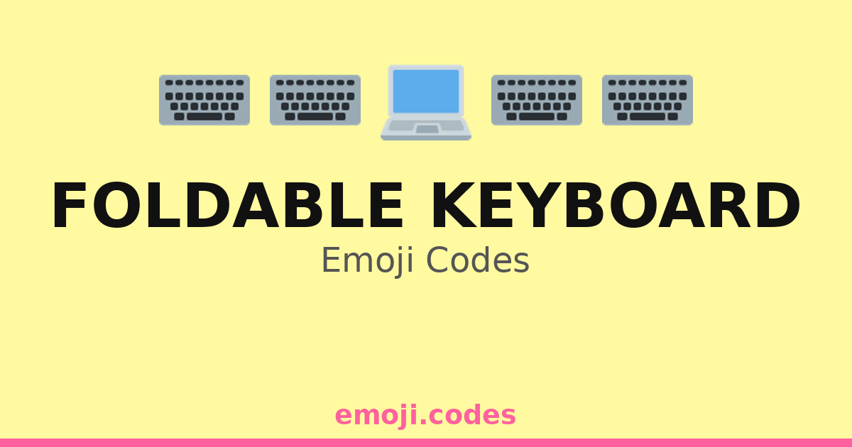 Foldable Keyboard Emoji Codes 💻⌨️👜 — 121 Combinations to Copy & Paste