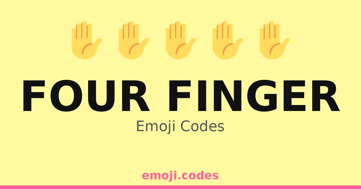 Four Finger Emoji Codes 🖐️🌍4️⃣ — 52 Combinations to Copy & Paste