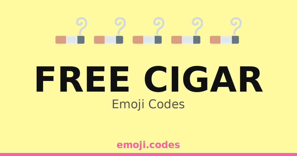 Free Cigar Emoji Codes 🌴🚬🌞 — 32 Combinations to Copy & Paste