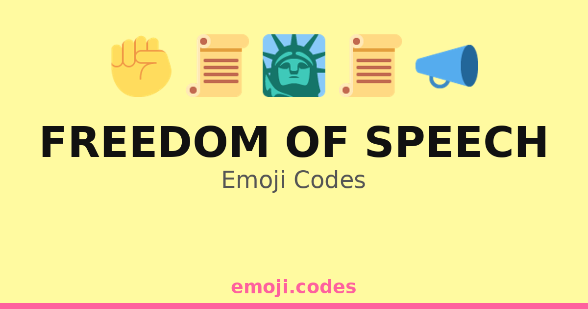 Freedom Code Freedom Of Speech Emoji Codes 🌈📣🕊️ — 173 Combinations to Copy & Paste