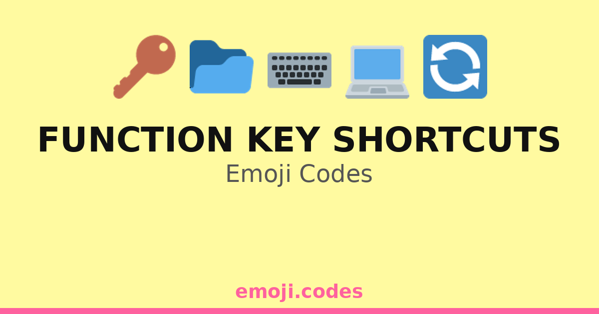 Function Key Shortcuts Emoji Codes 💻📋📂🔑 — 296 Combinations to Copy & Paste