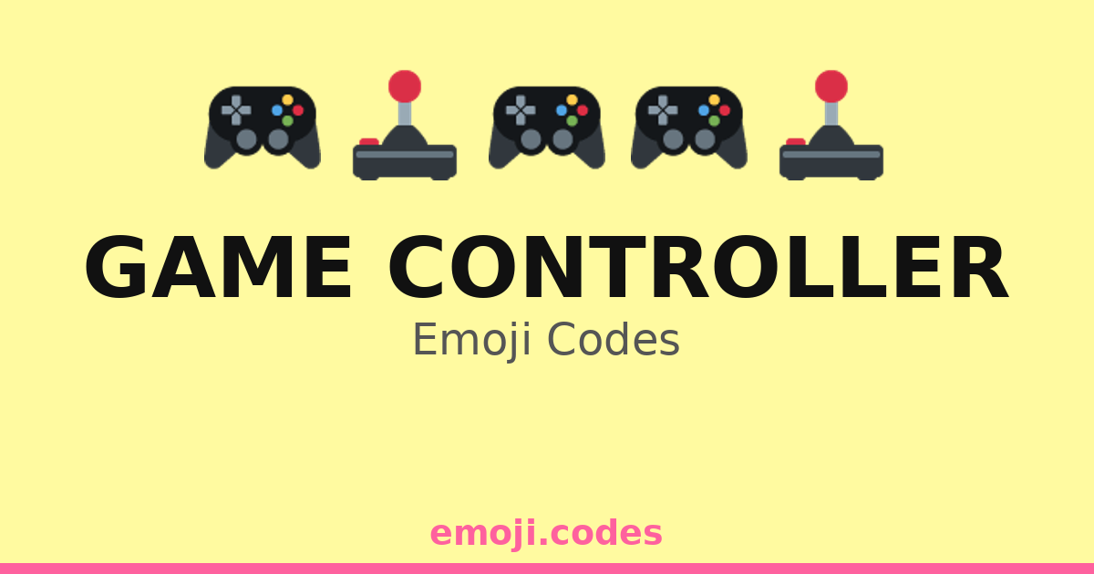 Controller Worker Code Game Controller Emoji Codes 👾 — 493 Combinations to Copy & Paste