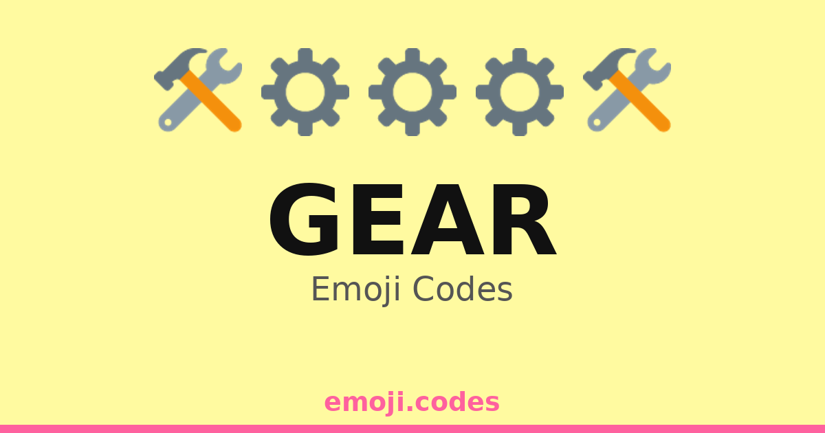 Gear Emoji Codes 🚴♂️⚙️🛠️ — 291 Combinations to Copy & Paste