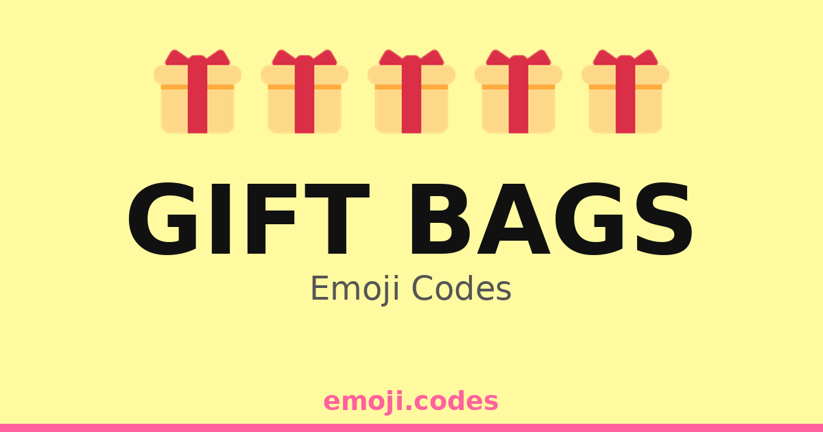 Gift Bags Emoji Codes 🎁🌈🛍️ — 313 Combinations to Copy & Paste