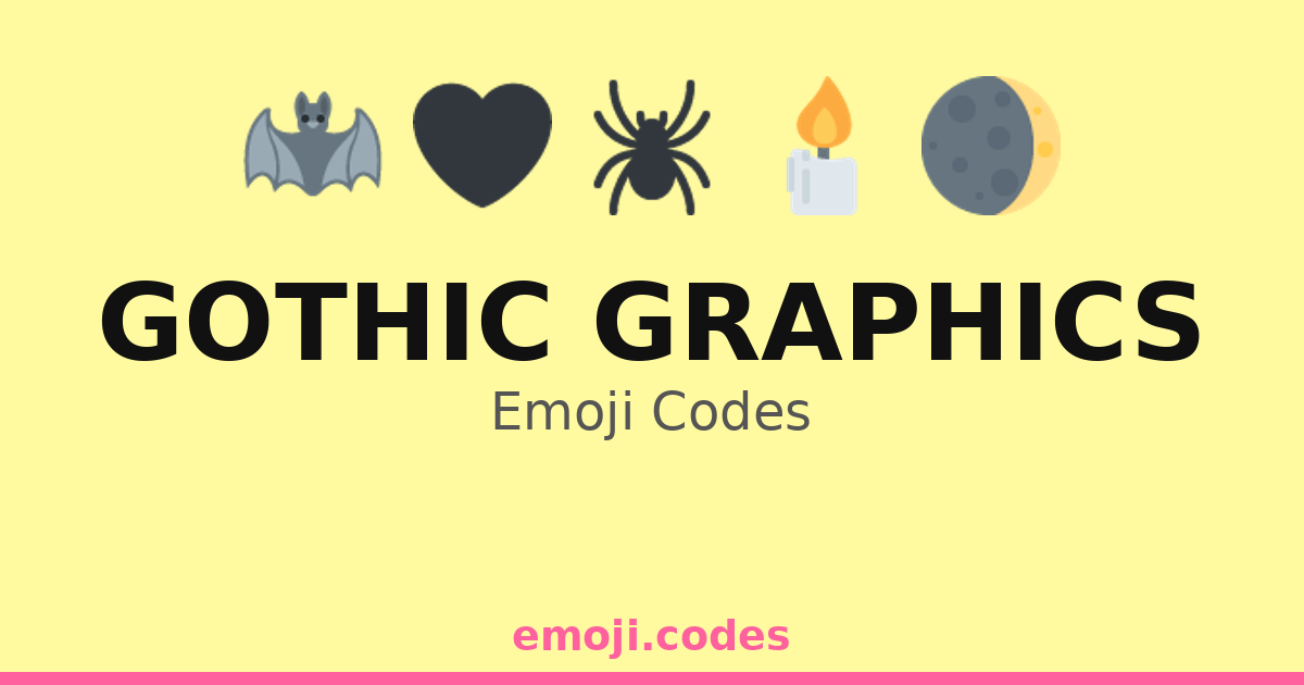 Gothic Graphics Emoji Codes 🌑🖤🕯️🪦 — 187 Combinations to Copy & Paste
