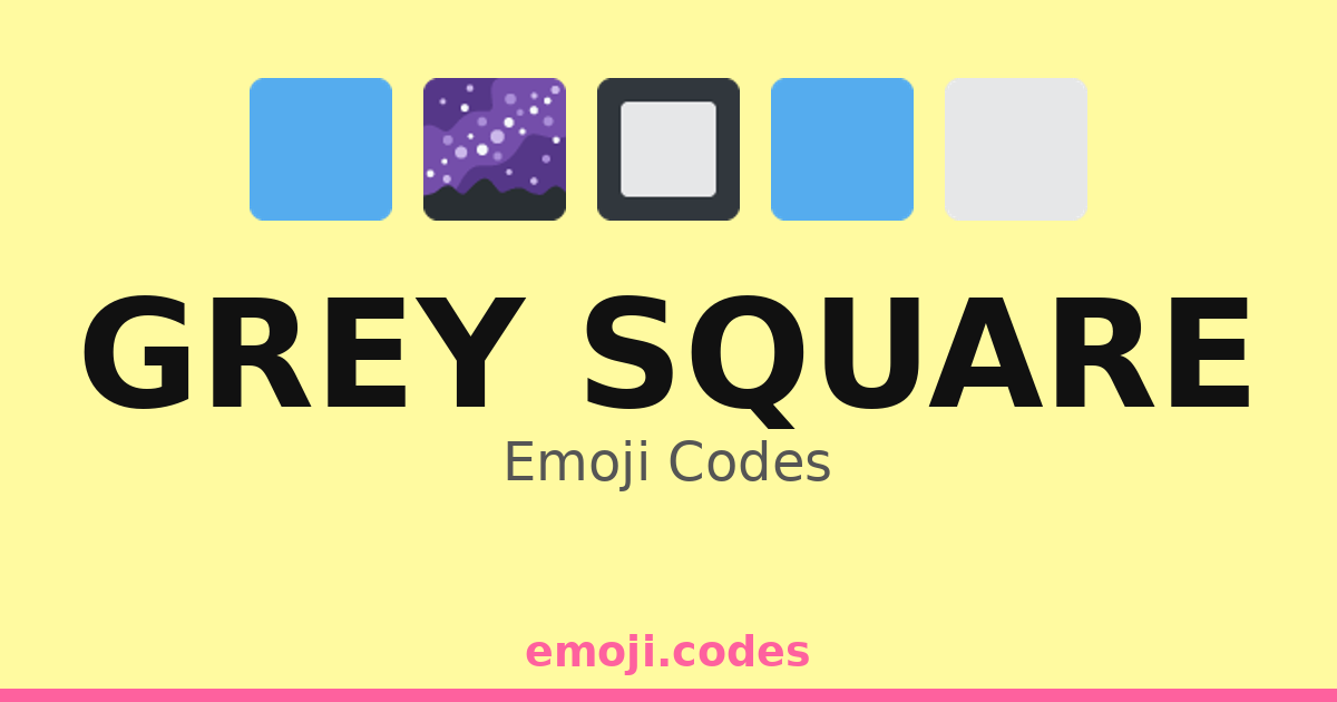 Grey Square Emoji Codes 🌁🌧️🔲 — 317 Combinations to Copy & Paste