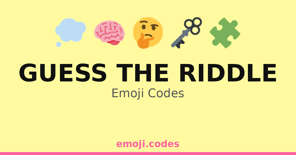Codes And Riddles Guess The Riddle Emoji Codes 💭🤔🔑 — 243 Combinations to Copy & Paste