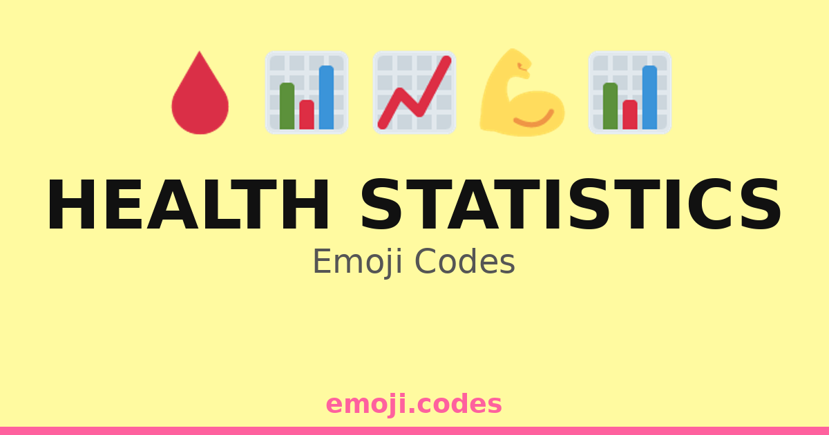 Health Code Stats Health Statistics Emoji Codes 🍇🏋️♂️📉 — 105 Combinations to Copy & Paste