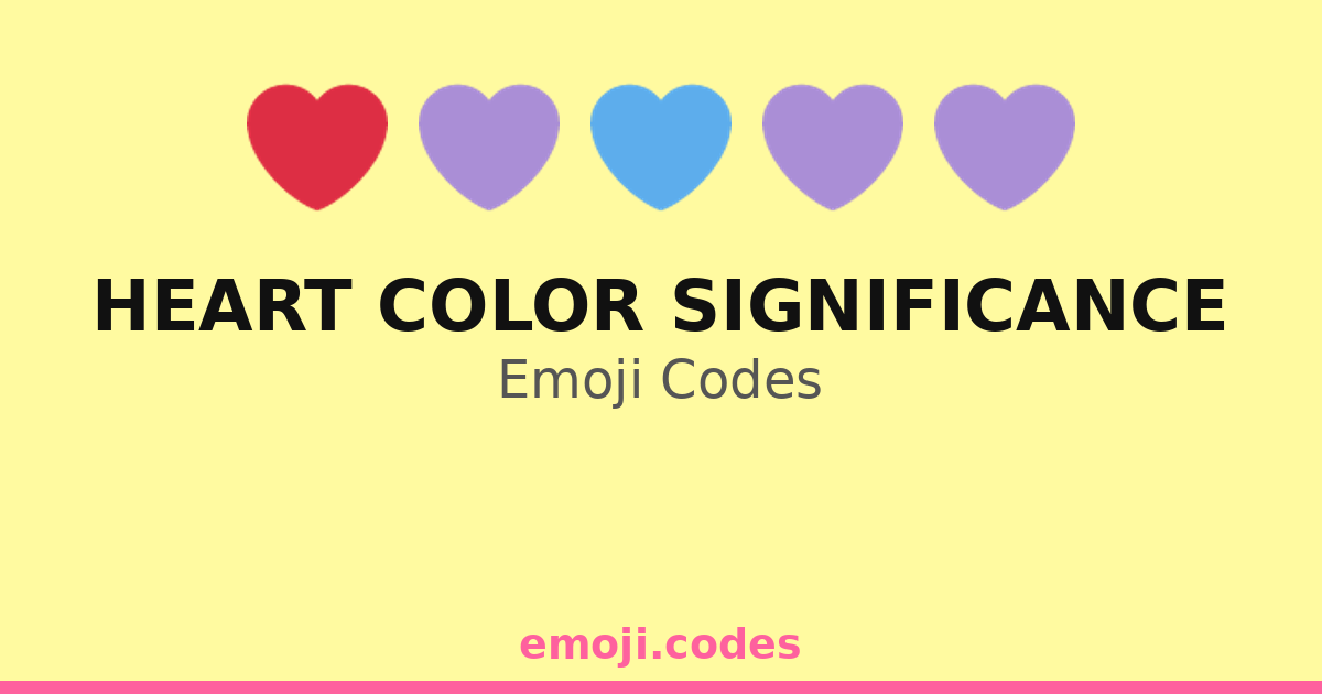 Heart Color Significance Emoji Codes 💖💗💓💞💙 — 288 Combinations to Copy ...