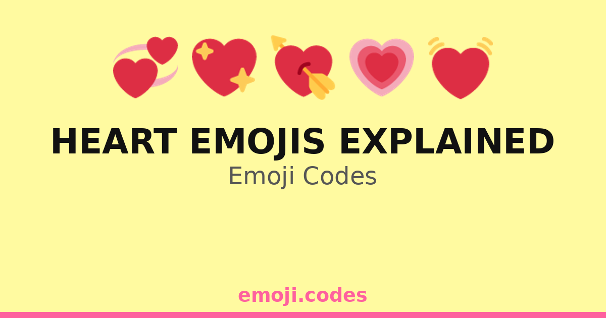 Heart Emojis Explained Emoji Codes 💓💔 ️ — 92 Combinations to Copy & Paste