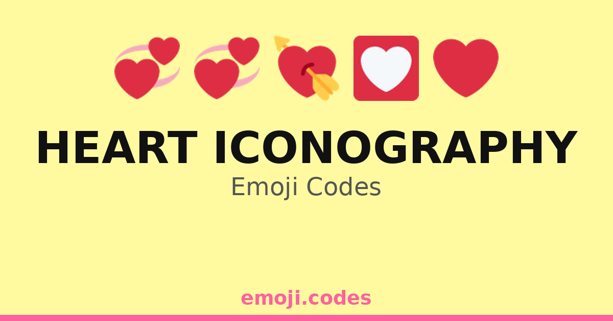 Heart Iconography Emoji Codes 💓🚴‍♀️🏃‍♂️ — 180 Combinations to Copy & Paste