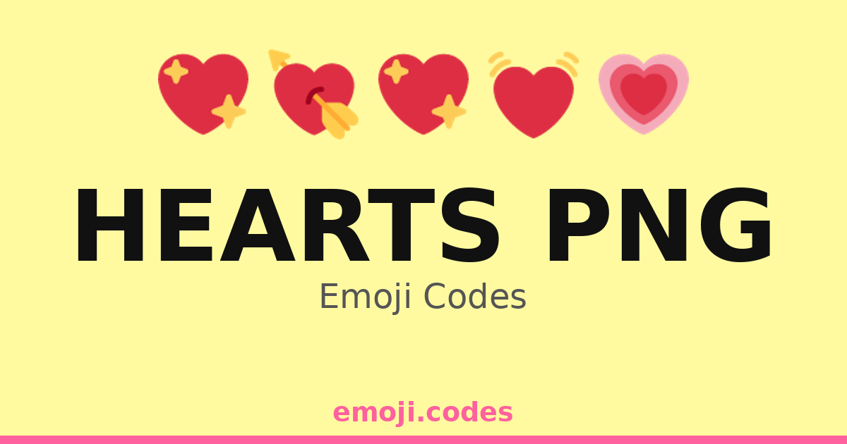 Hearts Png Emoji Codes 🌹 ️💗💞 — 40 Combinations to Copy & Paste