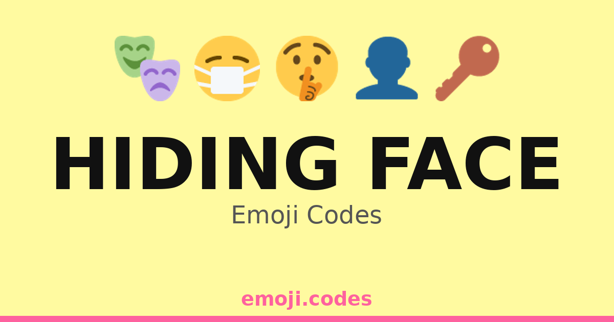 Hiding Face Emoji Codes πποΈ β 219 Combinations to Copy & Paste