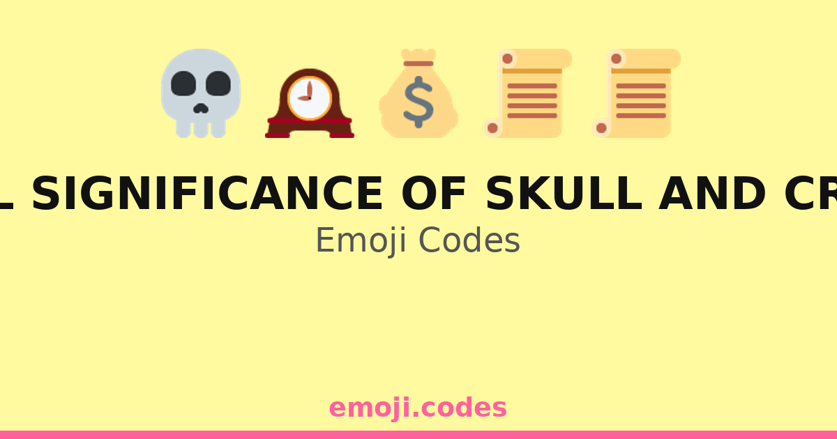 Historical Significance Of Skull And Crossbones Emoji Codes 🏴‍☠️💀⚓🗡️🏝️ ...