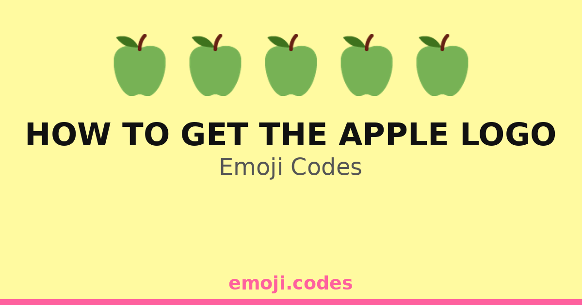 How To Get The Apple Logo Emoji Codes 🍏🌐💡 — 289 Combinations to Copy ...