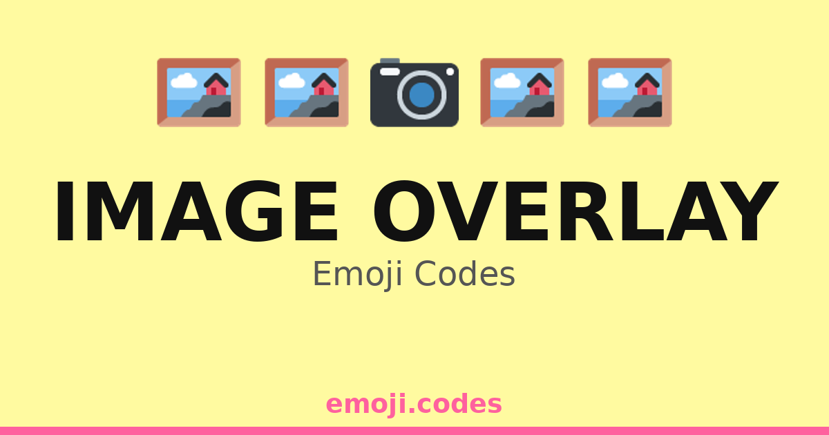 Image Overlay Emoji Codes 📷🖼️🌆 — 181 Combinations to Copy & Paste