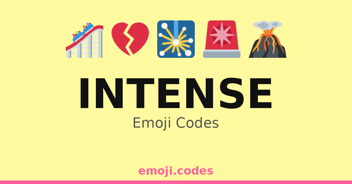 Intense Code Examples Intense Emoji Codes 🌋🌪️🌊 — 110 Combinations to Copy & Paste