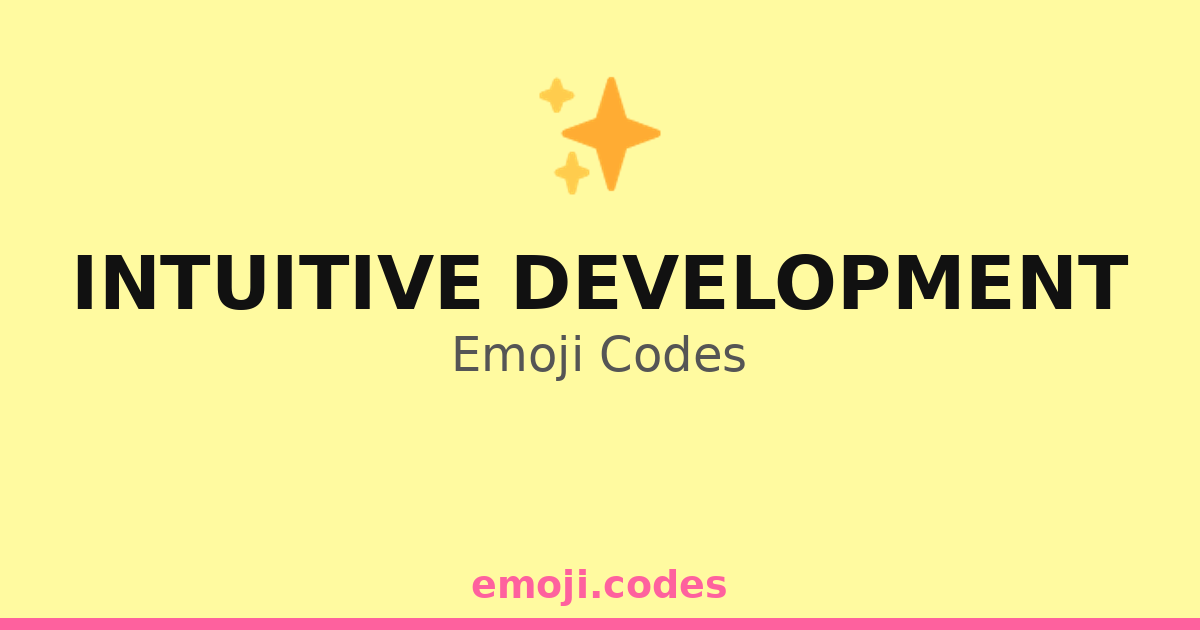 Intuitive Development Emoji Codes 🌀🏃🔄 — 169 Combinations to Copy & Paste
