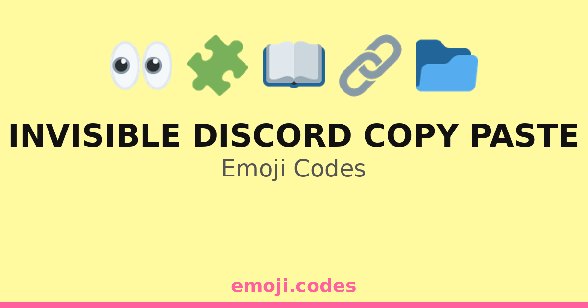 Invisble Code Invisible Discord Copy Paste Emoji Codes ππ οΈ β 181 Combinations to ...