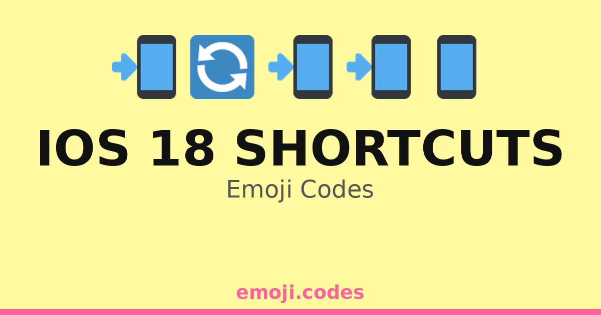 Ios 18 Shortcuts Emoji Codes 🌟📲🖥️🔍 — 213 Combinations to Copy & Paste