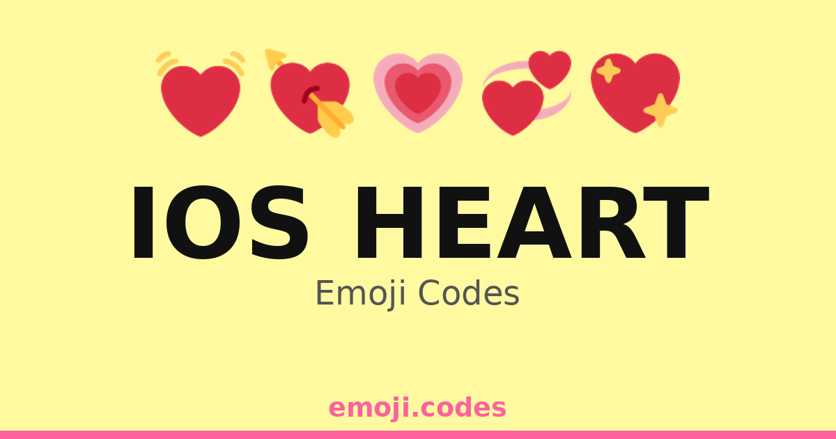 Hearted Message Ios Ios Heart Emoji Codes 💓🍏 — 107 Combinations to Copy & Paste