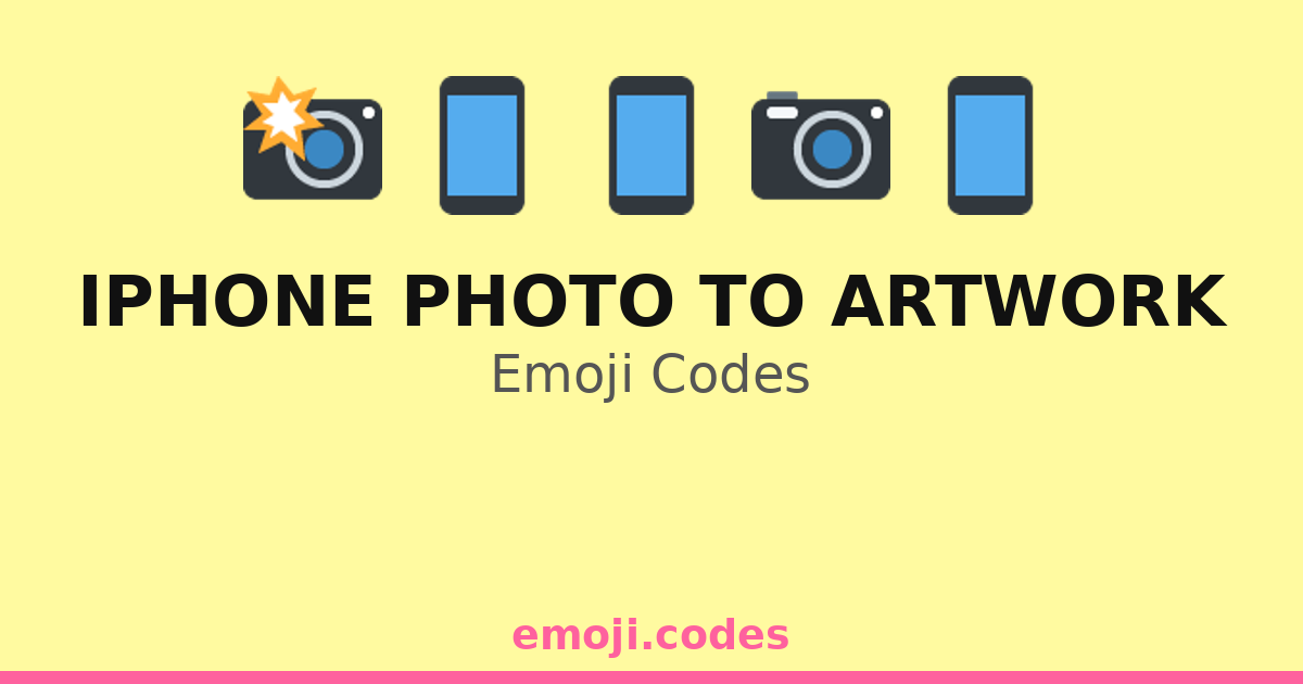 Iphone Photo To Artwork Emoji Codes 🎨📸🌇🖌️ — 172 Combinations to Copy ...