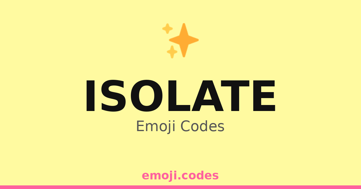 Isolation Point Emoji Isolate Emoji Codes ๐๐๐ โ 95 Combinations to Copy & Paste