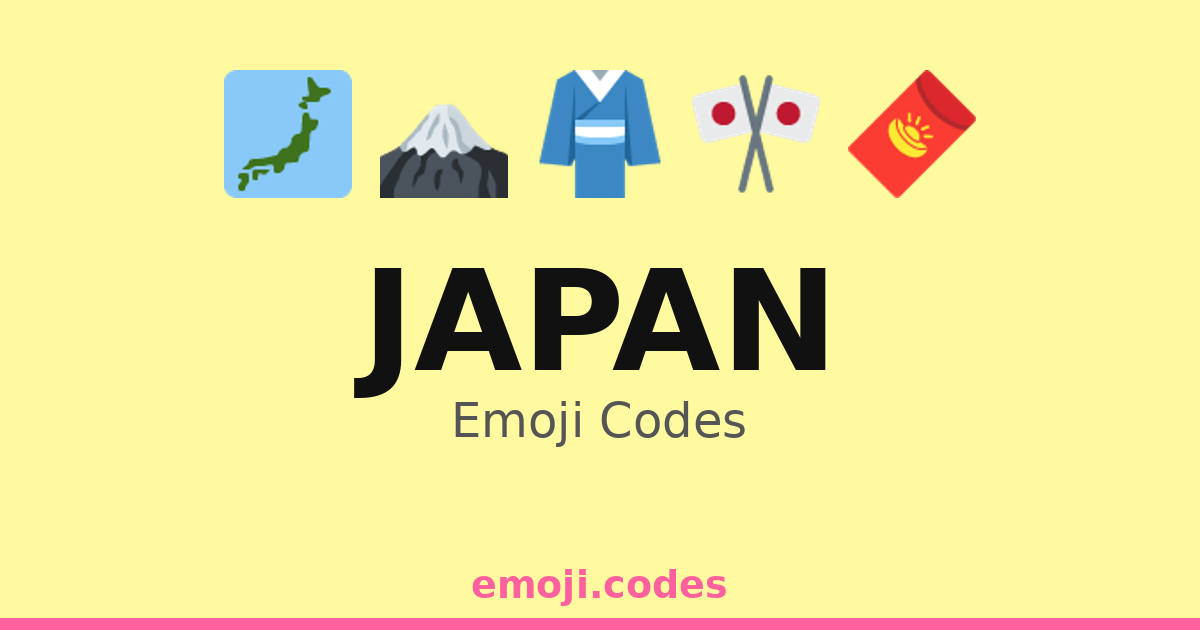 Japan Emoji Codes 🍣 — 500 Combinations to Copy & Paste
