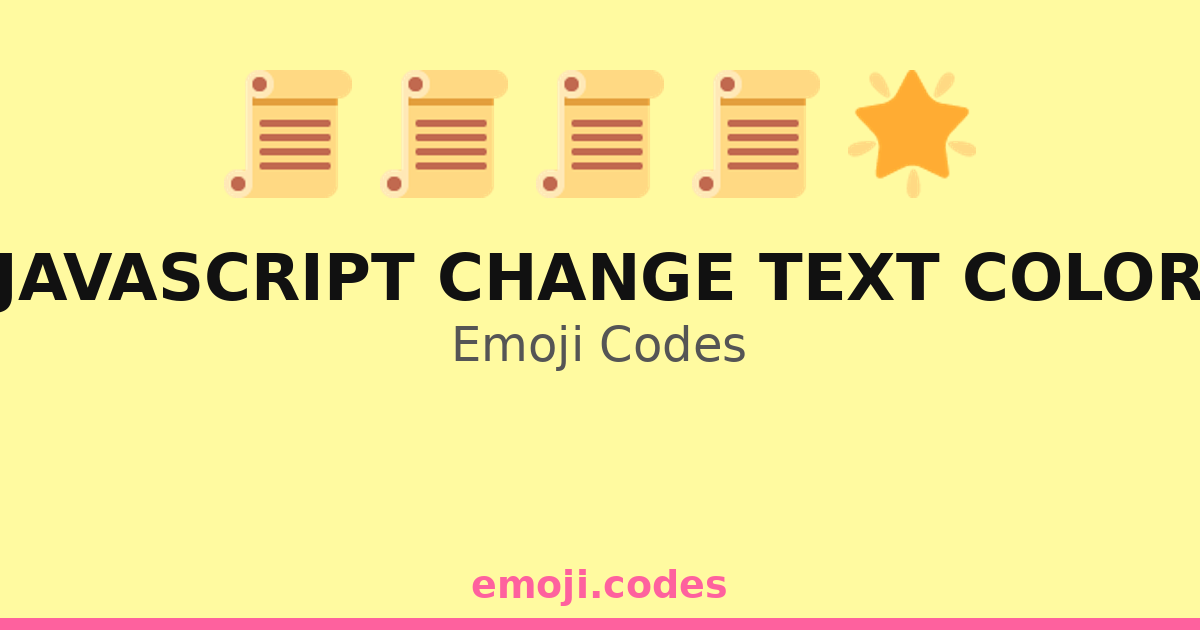 Javascript Change Text Color Emoji Codes 🌈📊🖥️ — 31 Combinations to Copy ...