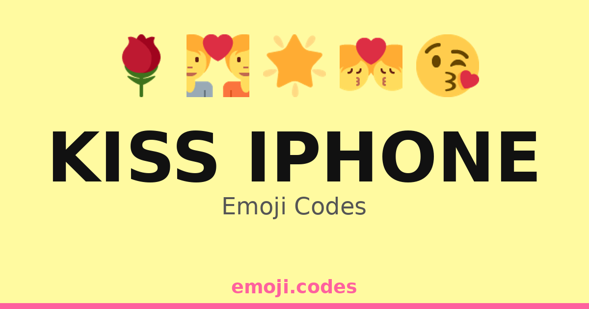 Kiss Iphone Emoji Codes 🌟📱 — 50 Combinations to Copy & Paste