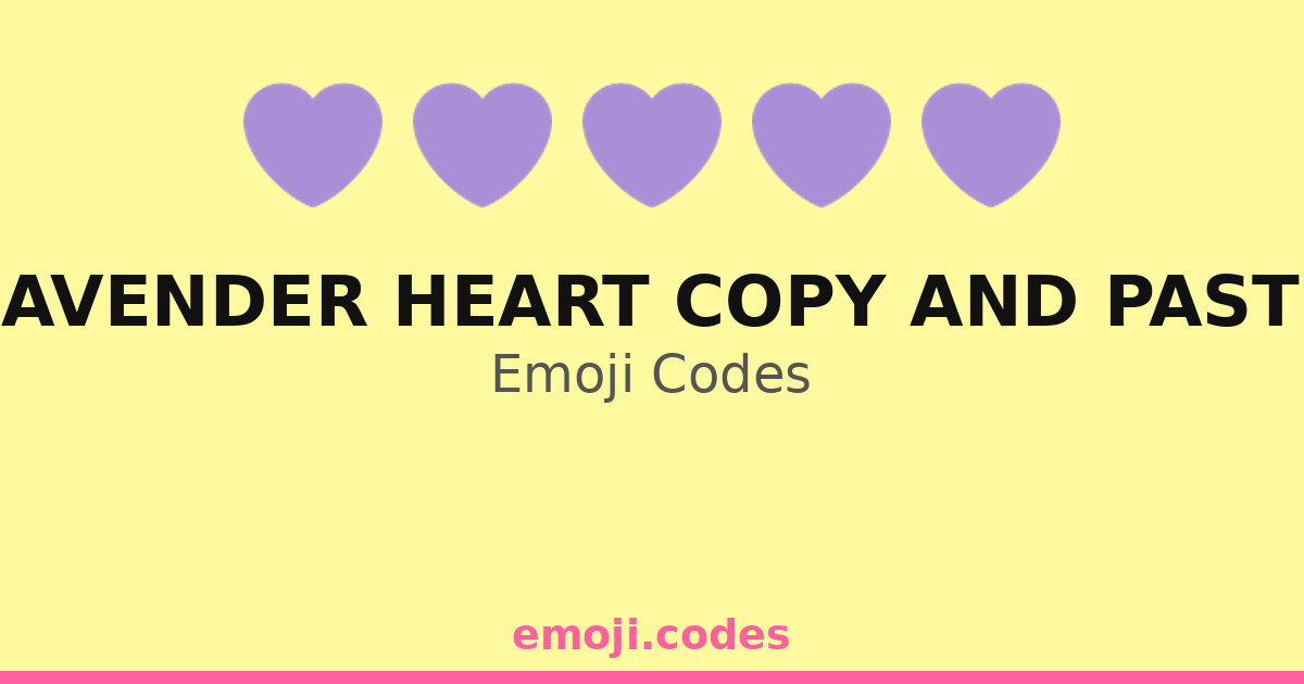 Lavender Heart Copy And Paste Emoji Codes 💜🌱🌷🌼 — 248 Combinations to ...