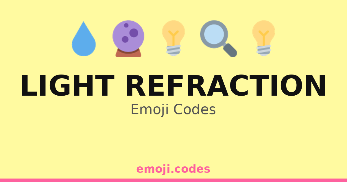 Light Refraction Emoji Codes 🌅💡🔍 — 210 Combinations to Copy & Paste
