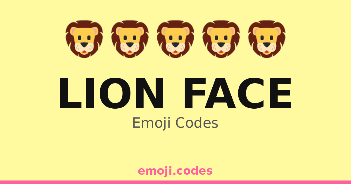 Lion Face Emoji Codes 🦁 — 312 Combinations to Copy & Paste