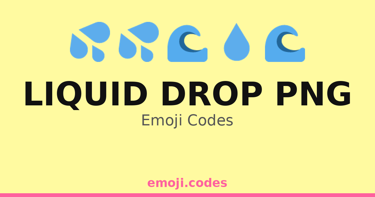 Liquid Drop Png Emoji Codes 🌊🌧️💦 — 49 Combinations to Copy & Paste