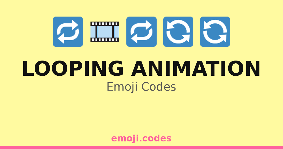 Looping Animation Emoji Codes 🎞️🔄 — 262 Combinations to Copy & Paste