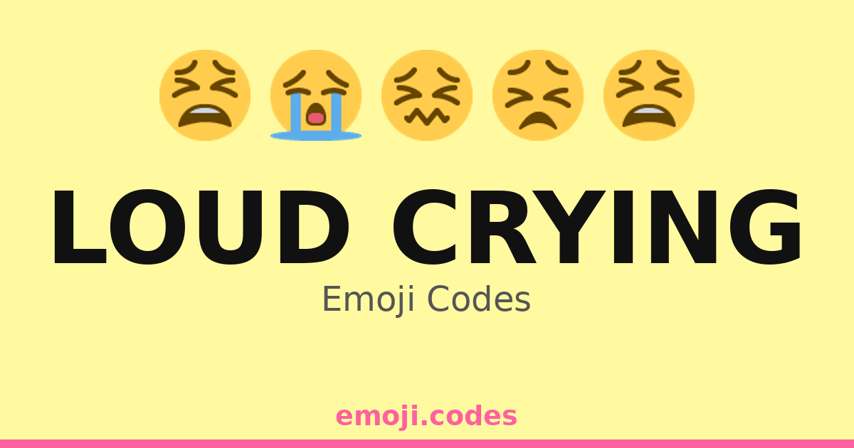 Loud Crying Emoji Codes 📢 — 500 Combinations to Copy & Paste