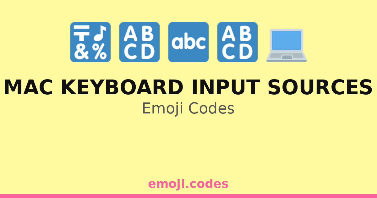Mac Keyboard Input Sources Emoji Codes 🇺🇸🇫🇷🇩🇪 — 165 Combinations to ...