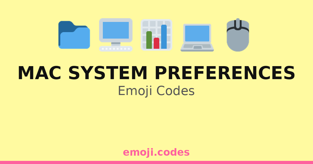 Mac System Preferences Emoji Codes 💻🔧🖼️📊 — 231 Combinations to Copy & Paste