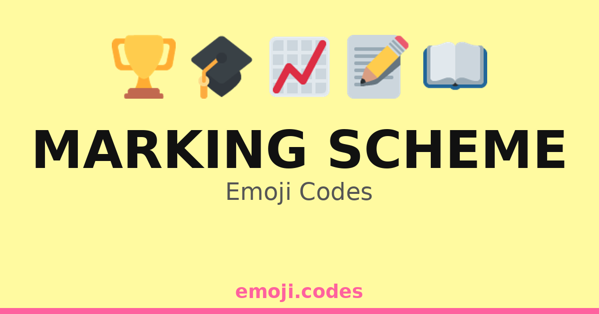 Marking Scheme Emoji Codes 🎓🏅📜 — 10 Combinations to Copy & Paste