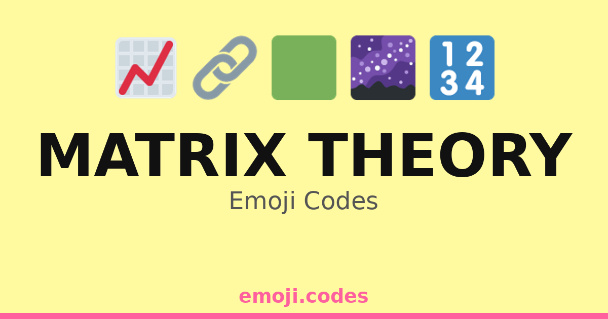 Matrix Code Computer Emoji Matrix Theory Emoji Codes ππ§©π β 65 Combinations to Copy & Paste