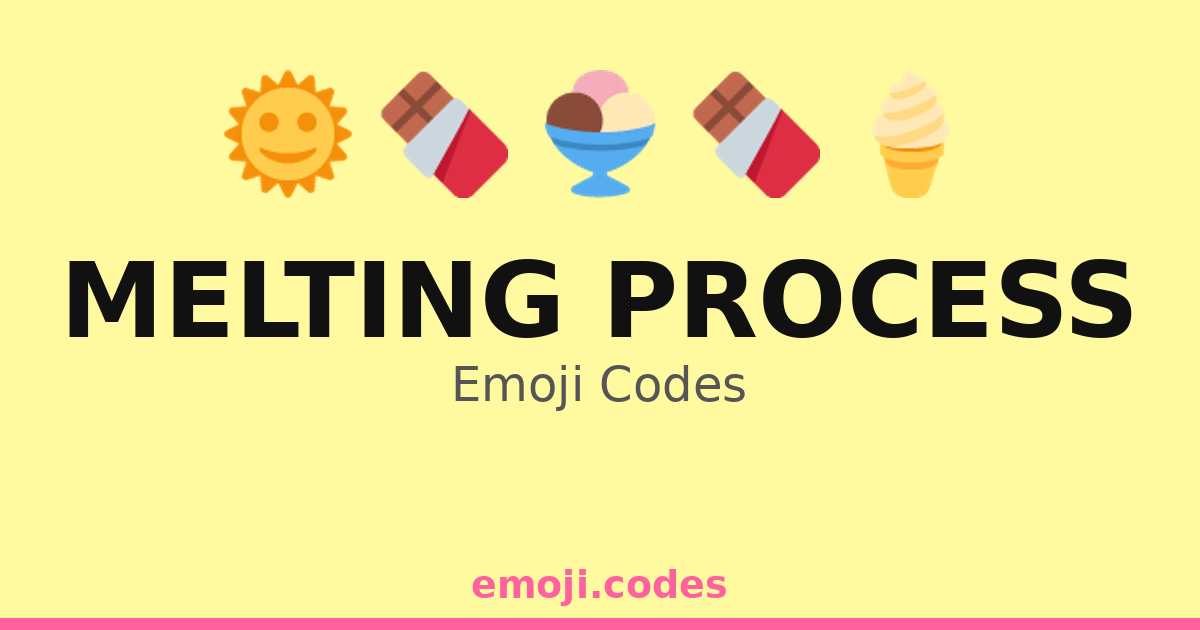 Melting Process Emoji Codes ππ₯ β 277 Combinations to Copy & Paste