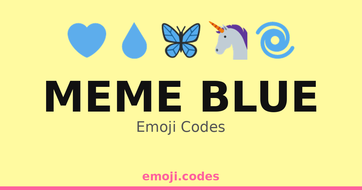 Meme Blue Emoji Codes 🌀😆🎮 — 23 Combinations to Copy & Paste