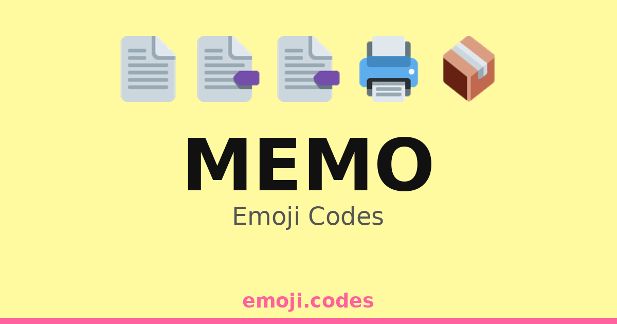 Memo Emoji Codes 📩 — 500 Combinations to Copy & Paste